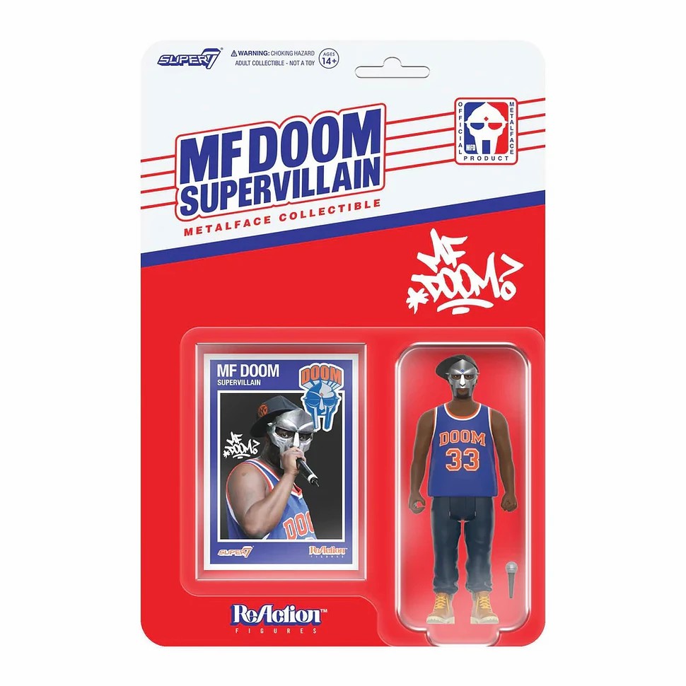 MF DOOM - New York Jersey - ReAction Figure + Trading Card