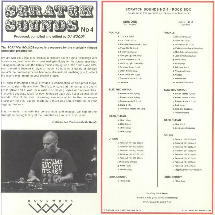 DJ WOODY - Scratch Sounds No 4: Rock Box (transparent black smokey vinyl 12")