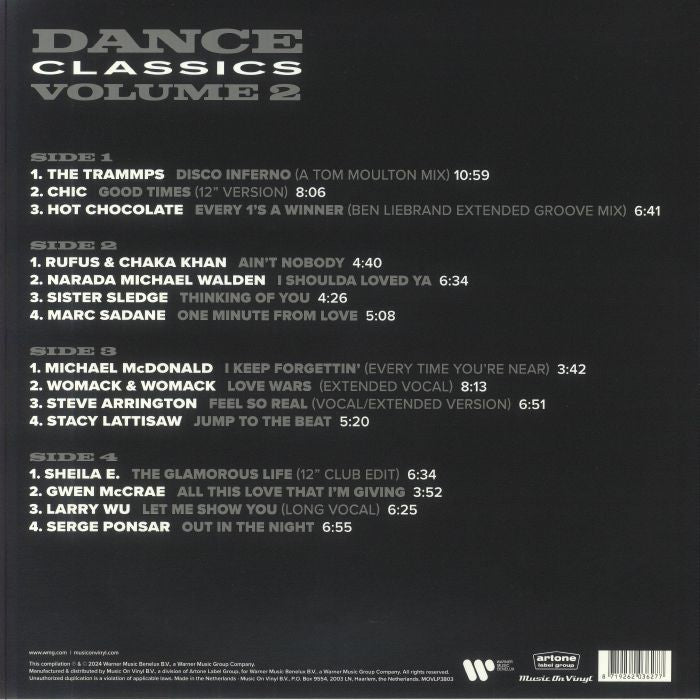 VARIOUS - Dance Classics Vol 2: Floorfillers & More (limited 180 gram audiophile silver vinyl 2xLP + insert)