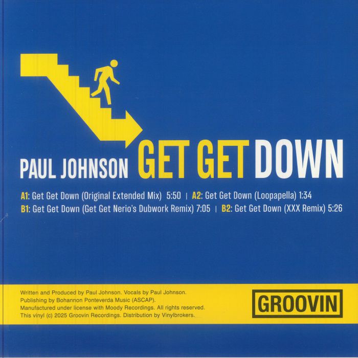 Paul JOHNSON - Get Get Down (blue vinyl 12")