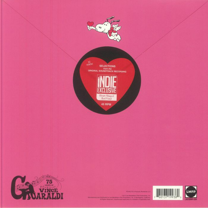 Vince GUARALDI - Be My Valentine Charlie Brown (Soundtrack) (heart-shaped red vinyl 12")