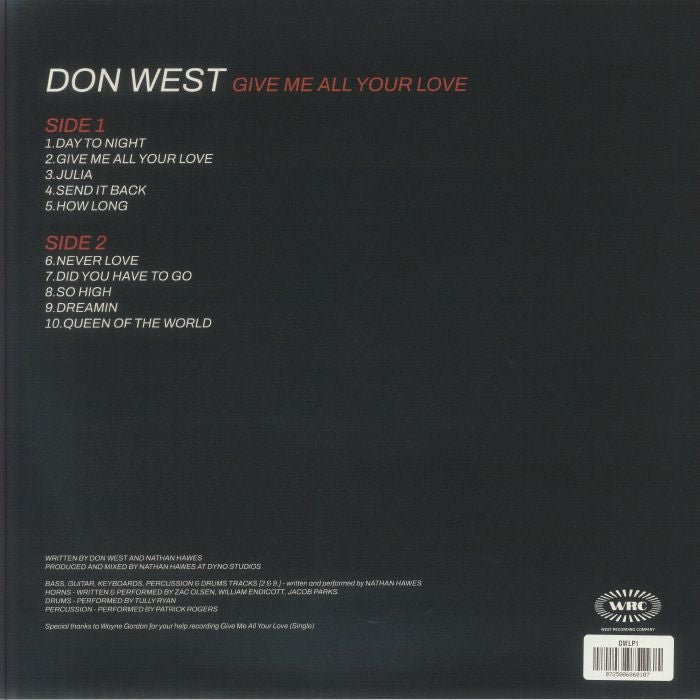 Don WEST - Give Me All Your Love (LP)
