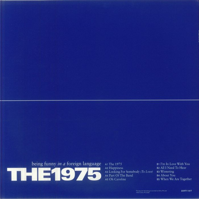 The 1975 - Being Funny In A Foreign Language (reissue) (clear vinyl LP + insert)