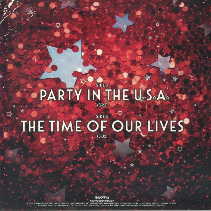 Miley CYRUS - Party In The USA (clear glitter vinyl 7")