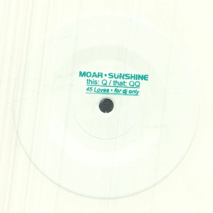 MOAR - Sunshine (limited hand-stamped white vinyl 7")