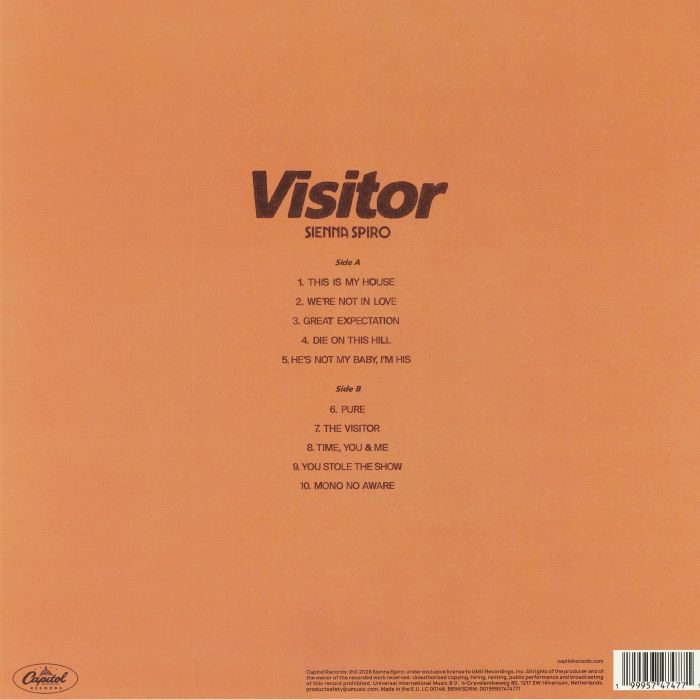Sienna SPIRO - Visitor (orange vinyl LP)