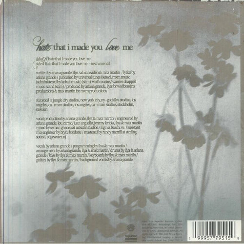 Ariana GRANDE - Hate That I Made You Love Me ('dandelion' white vinyl 7")