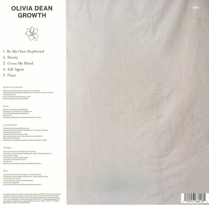 Olivia DEAN - Growth EP (limited pink marbled vinyl 10")