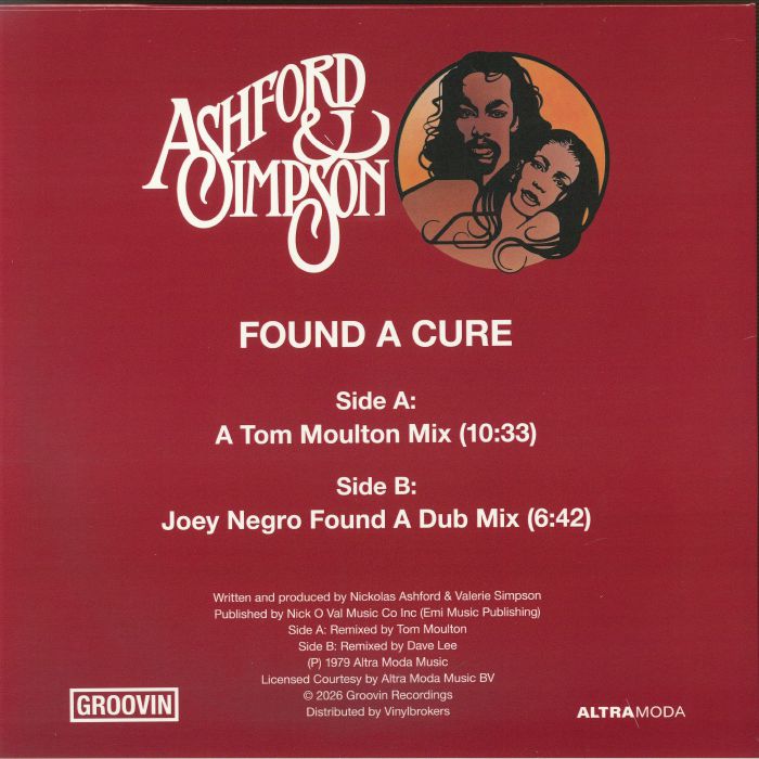 ASHFORD &amp; SIMPSON - Found A Cure (Tom Moulton &amp; Joey Negro mixes) (12")