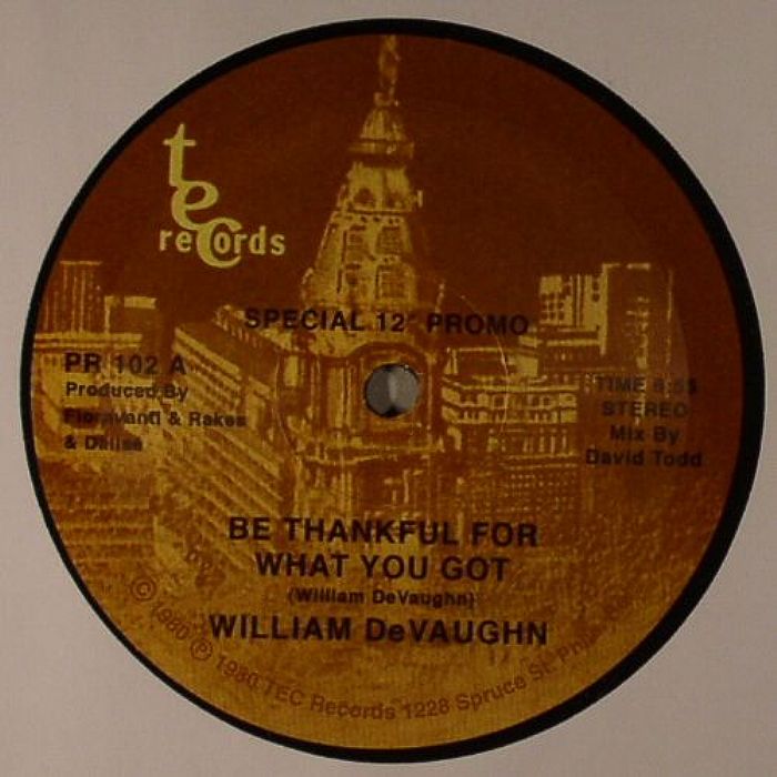 William DEVAUGHN / CAPTAIN SKY - Be Thankful For What You Got (12")