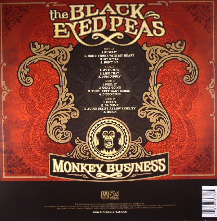 The BLACK EYED PEAS - Monkey Business (180 gram vinyl 2xLP + MP3 download code)