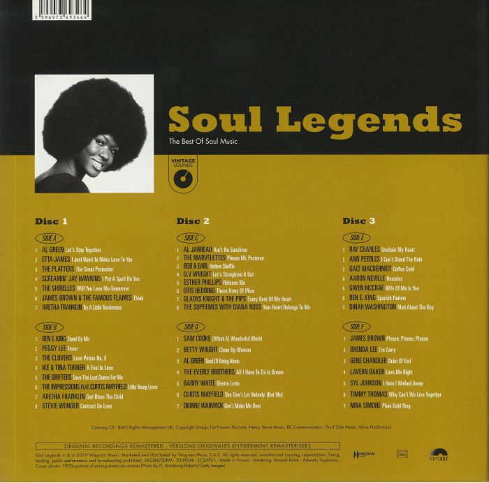 VARIOUS - Soul Legends: The Best Of Soul Music (limited 3xLP box set + poster)