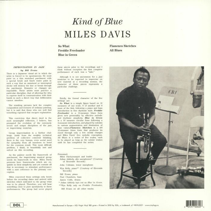 Miles DAVIS - Kind Of Blue (reissue) (180 gram blue vinyl LP repress)