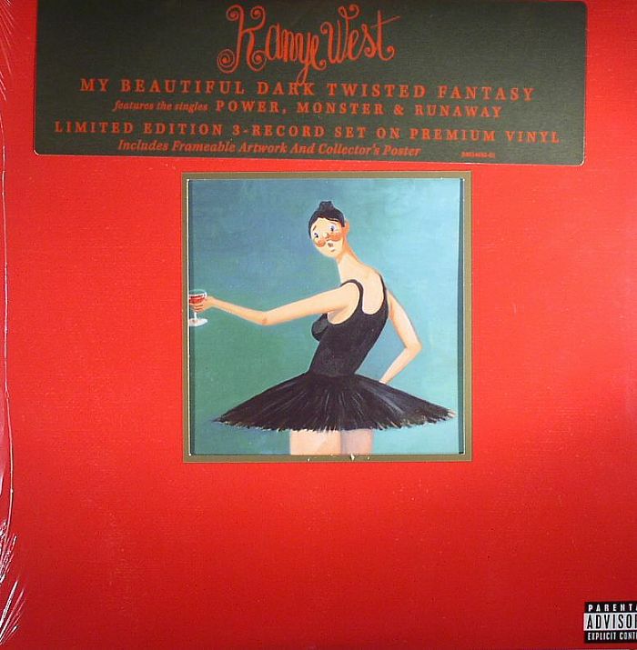 Kanye WEST - My Beautiful Dark Twisted Fantasy (trifold 3xLP + poster + artwork in die-cut sleeve)