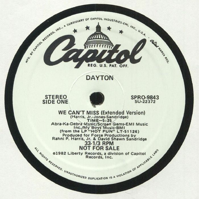DAYTON - We Can't Miss (reissue) (12")