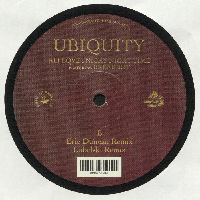 ALI LOVE / NICKY NIGHT TIME feat BREAKBOT - Ubiquity (12")