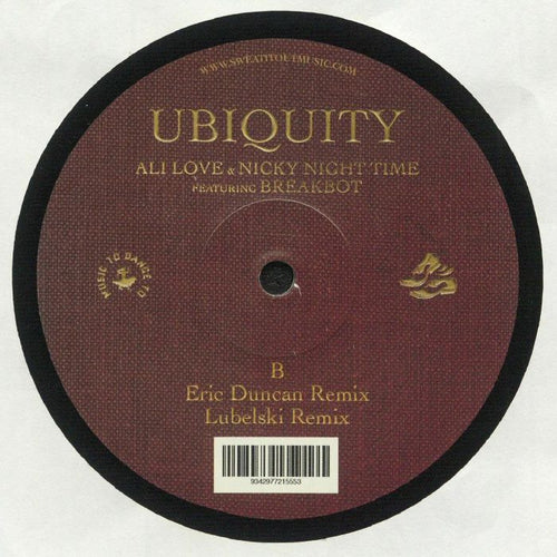 ALI LOVE / NICKY NIGHT TIME feat BREAKBOT - Ubiquity (12")