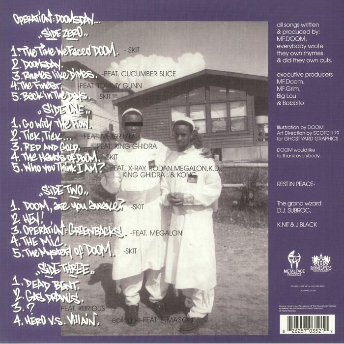 MF DOOM - Operation: Doomsday (reissue) (2xLP)