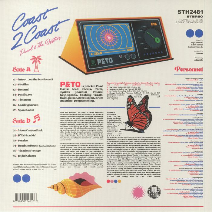 PEARL & THE OYSTERS - Coast 2 Coast (limited translcuent blue vinyl LP)