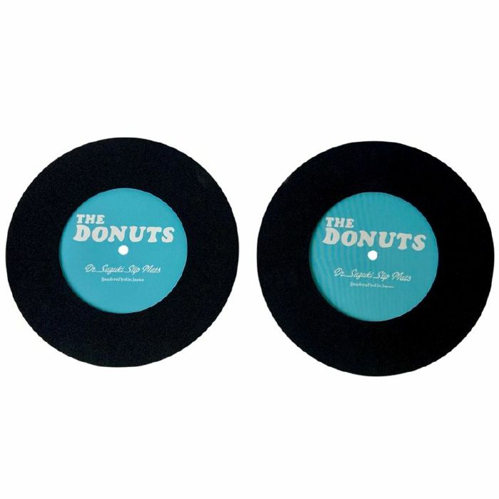 Dr Suzuki The Donuts 7" Vinyl Record Slipmats (pair, black / blue)