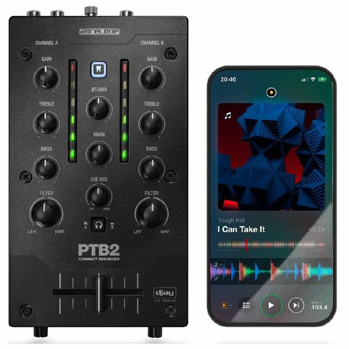 Reloop PTB-2 Portable 2+1-Channel DJ Mixer