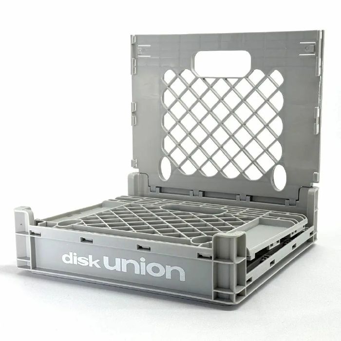 Disk Union 12" Collapsible Record Storage Crate 70 (light grey)