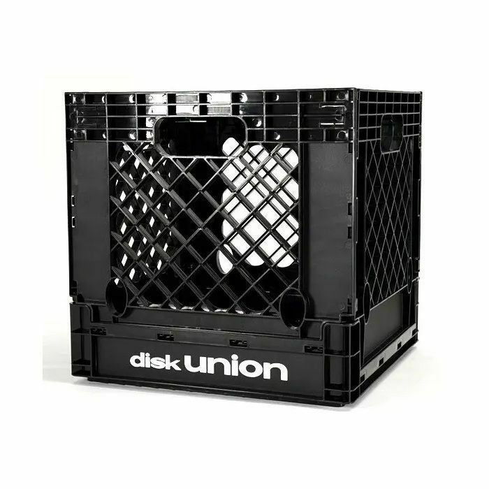 Disk Union 12" Collapsible Record Storage Crate 70 (black)