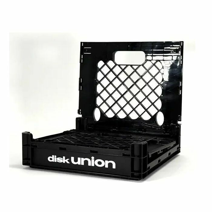 Disk Union 12" Collapsible Record Storage Crate 70 (black)