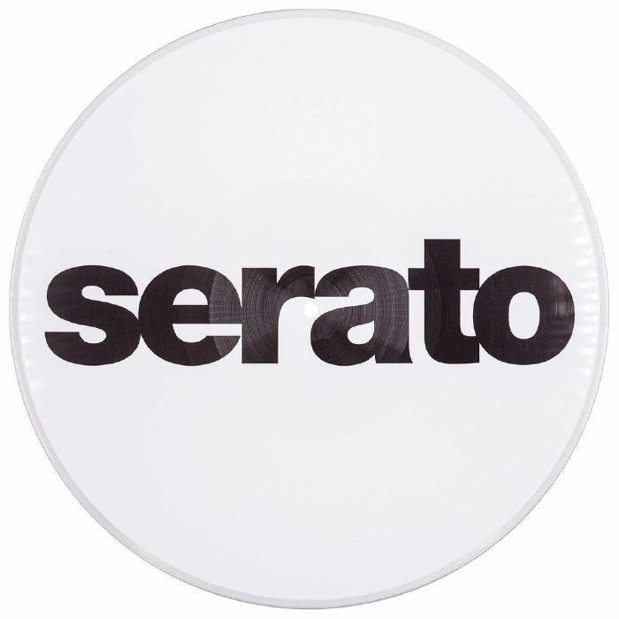 Serato Logo Picture Disc 12" Reversible Control Vinyl Records (pair, black on white, white on black)
