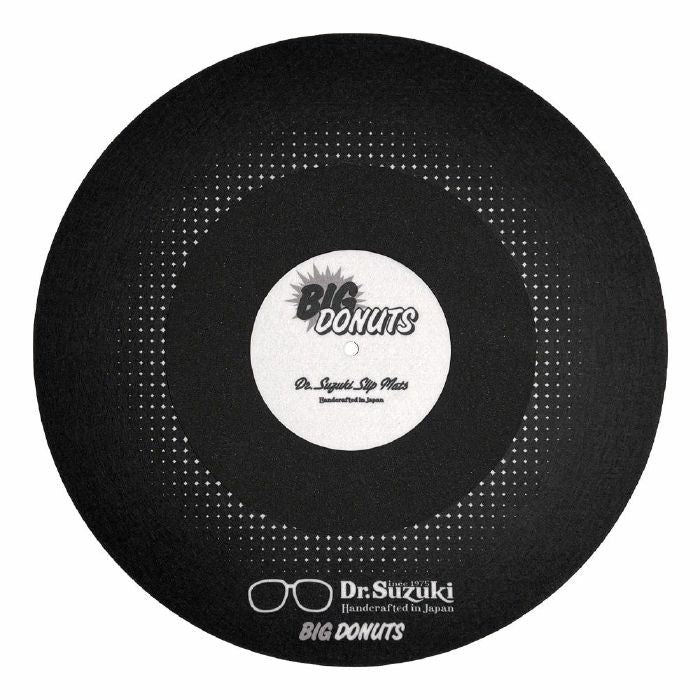 Dr Suzuki Big Donuts v2 12" Vinyl Record Slipmat For 7" Vinyl Records (single, black) (7" vinyl record slipmat)