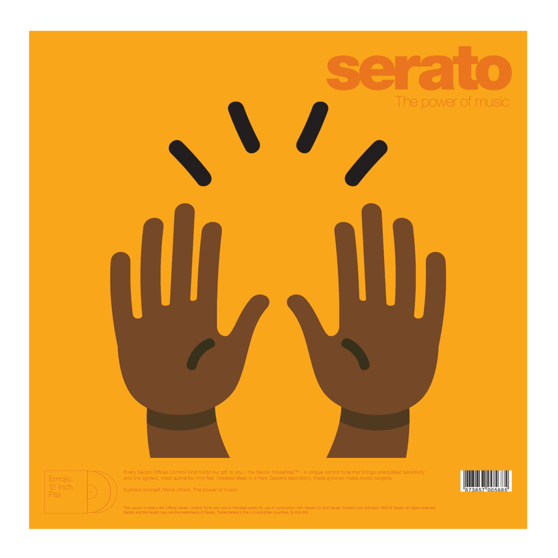 Serato Reversible Emoji Picture Disc 12" Control Vinyl Records (pair)