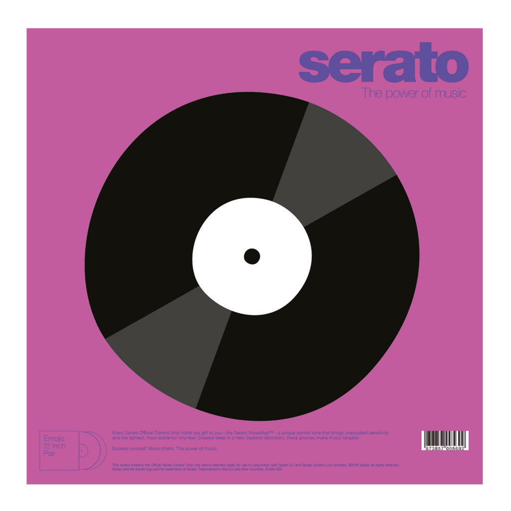 Serato Reversible Emoji Picture Disc 12" Control Vinyl Records (pair)