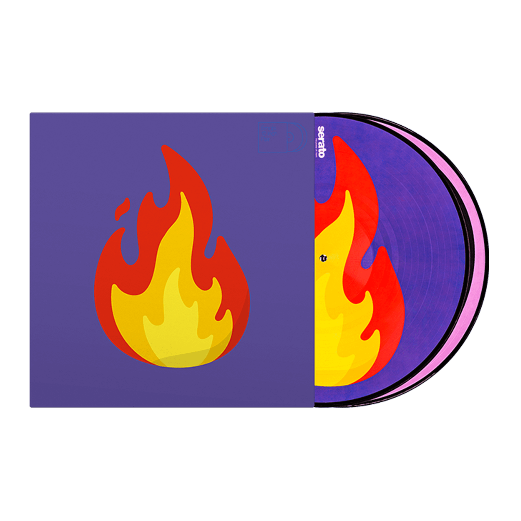 Serato Reversible Emoji Picture Disc 12" Control Vinyl Records (pair)