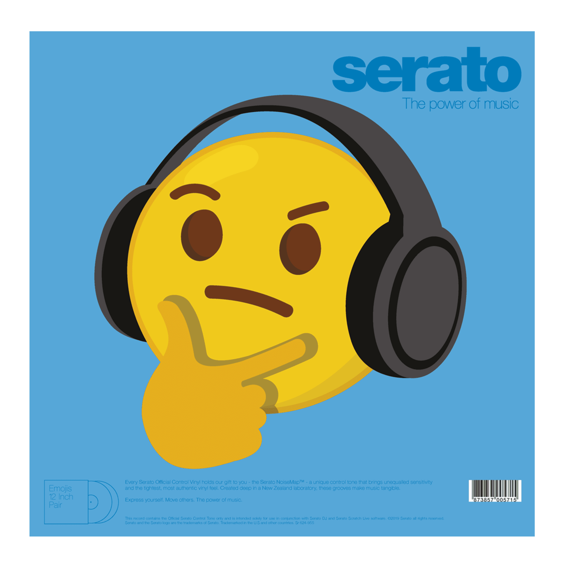 Serato Reversible Emoji Picture Disc 12" Control Vinyl Records (pair)