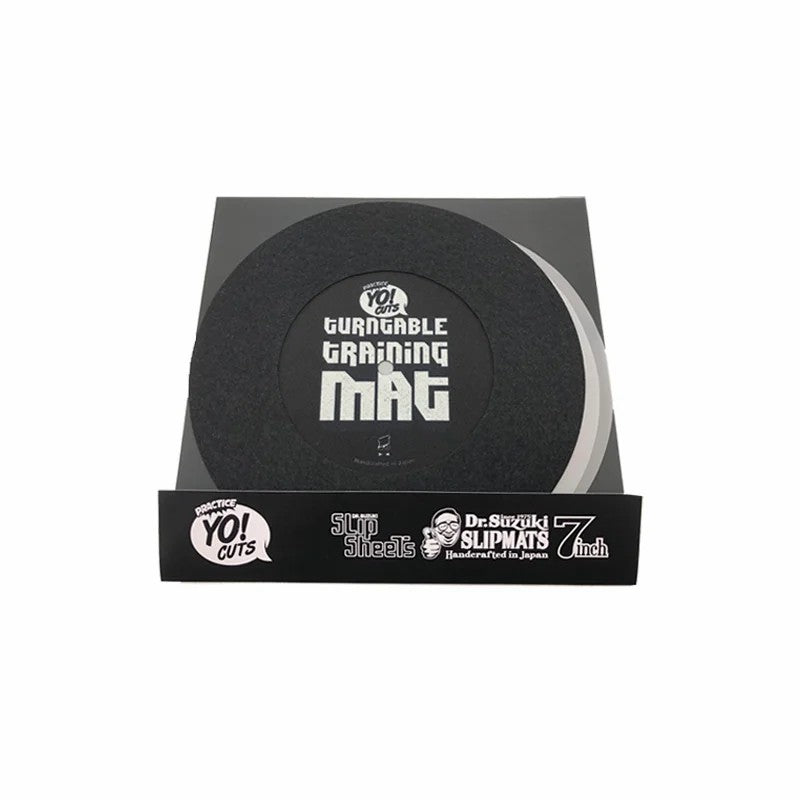 Dr Suzuki 7" Turntable Training Mat Slipmat (black) (slipmat + slipsheets)